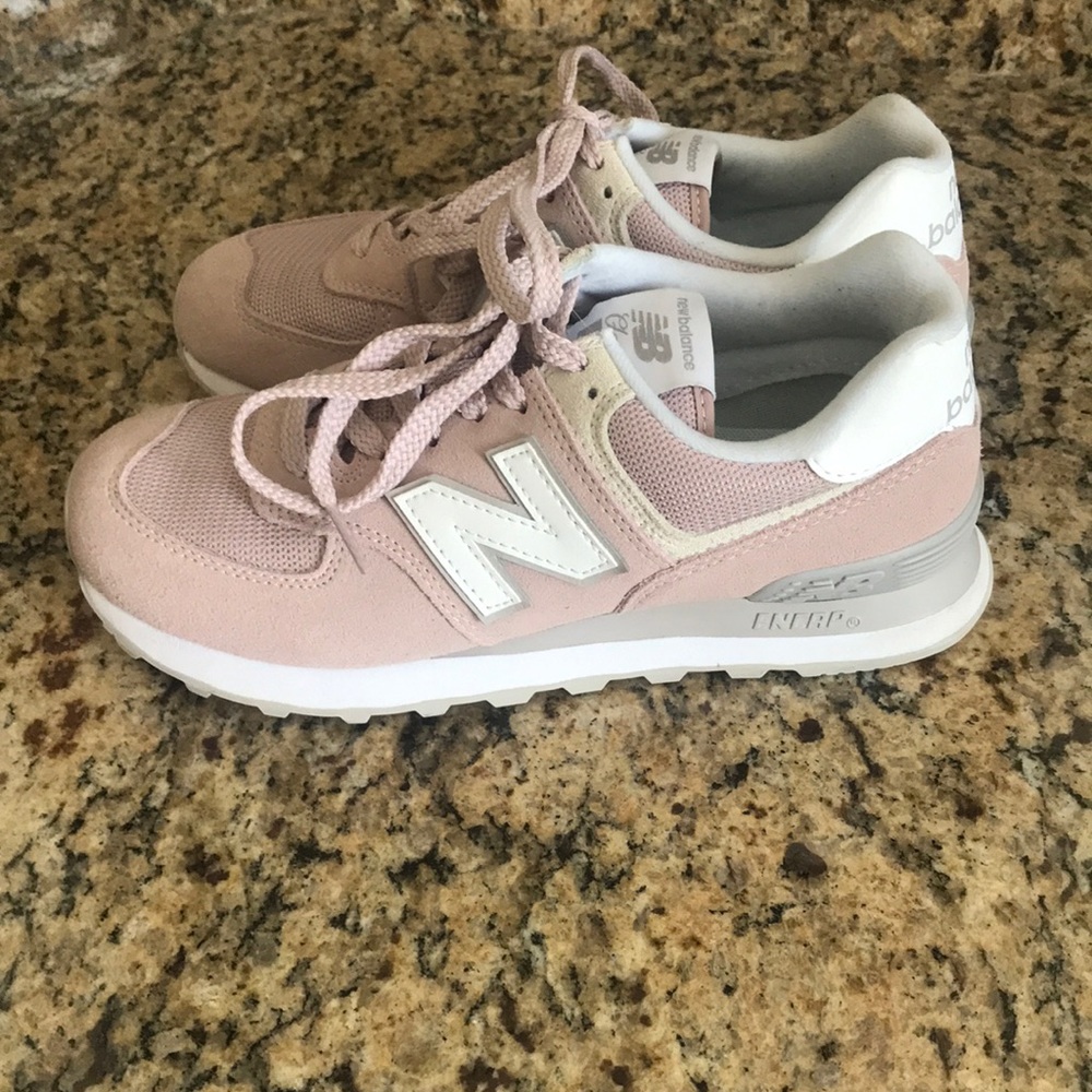 New Balance pink 574 sneakers